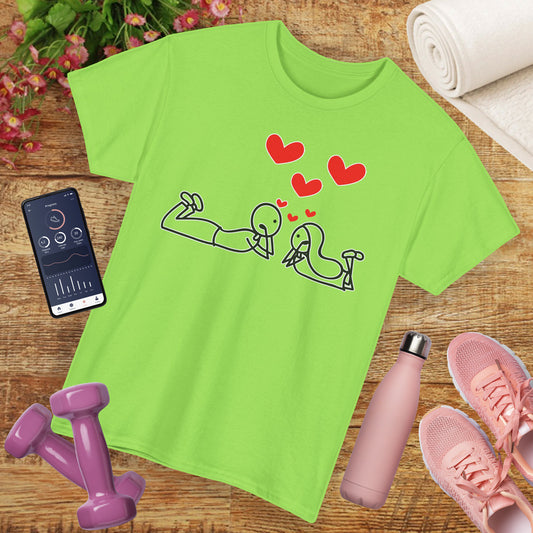 💖Love Connection Heavy Cotton Tee - Sweet Simplicity, Big Heart