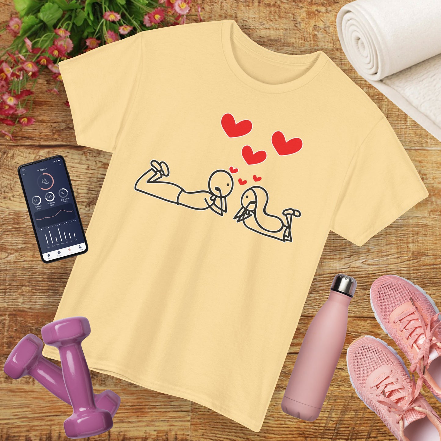 💖Love Connection Heavy Cotton Tee - Sweet Simplicity, Big Heart
