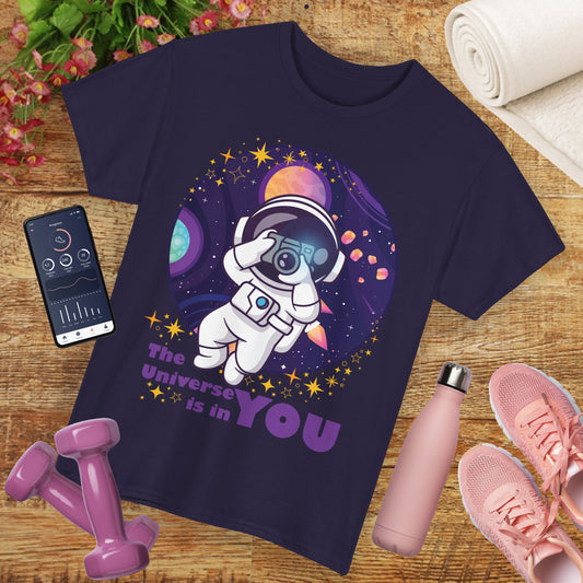The Universe Is in You - Cosmic Explorer Heavy Cotton Tee
