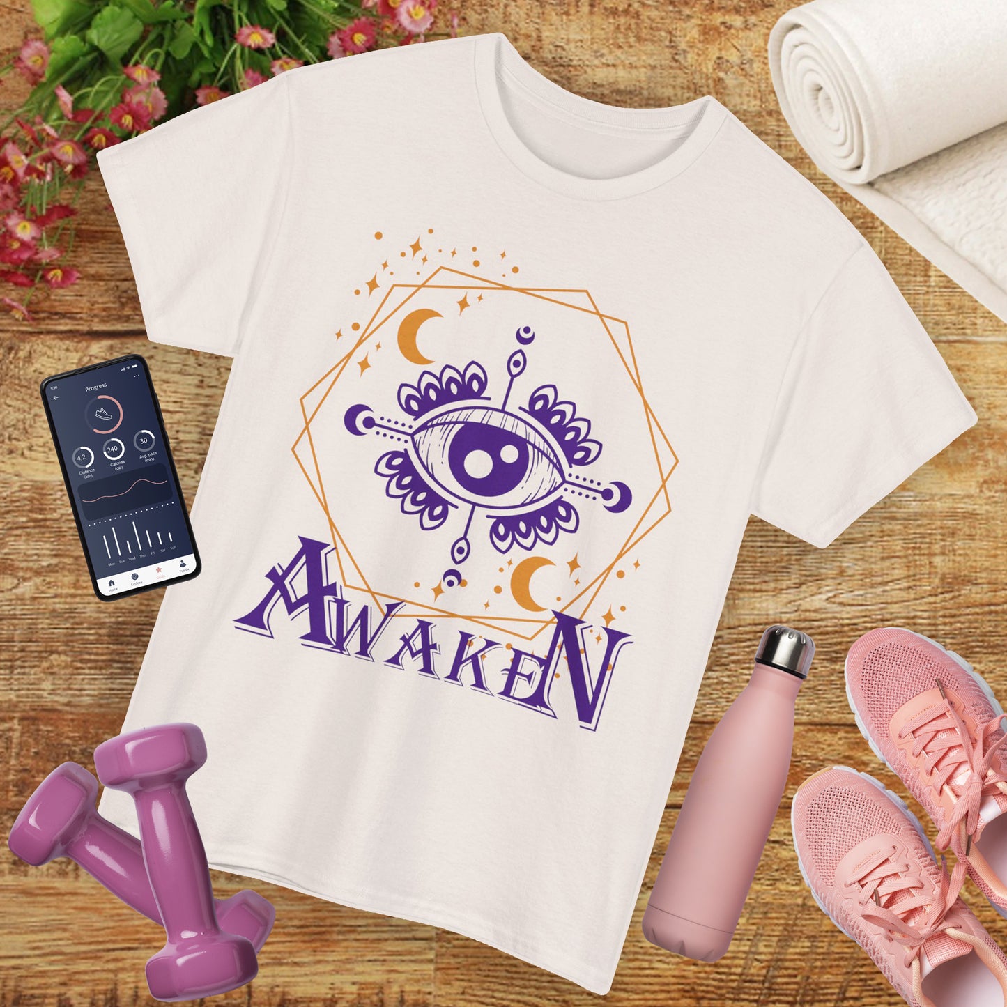 "Awaken" - "Third Eye" - Spiritual Heavy Cotton Tee