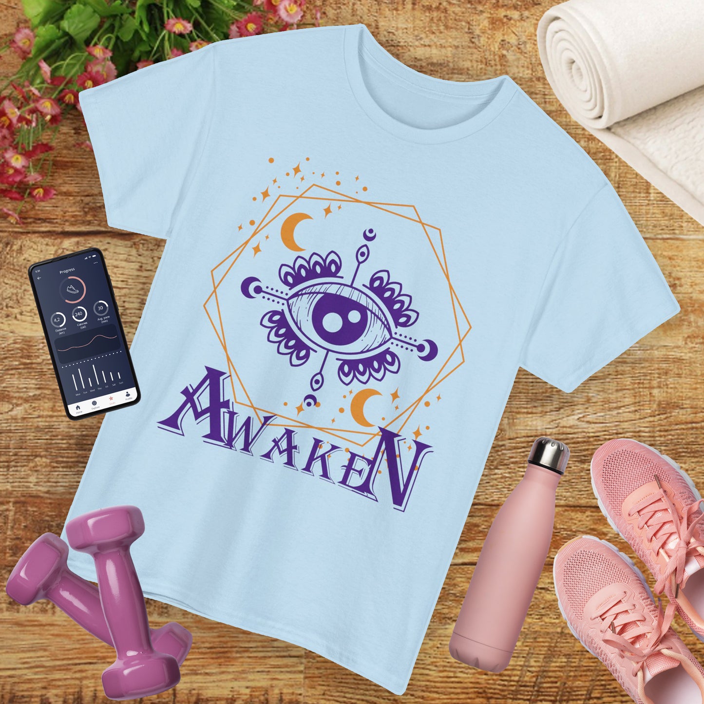 "Awaken" - "Third Eye" - Spiritual Heavy Cotton Tee