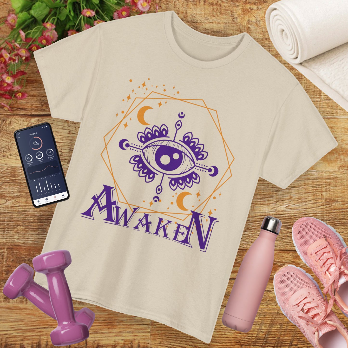 "Awaken" - "Third Eye" - Spiritual Heavy Cotton Tee