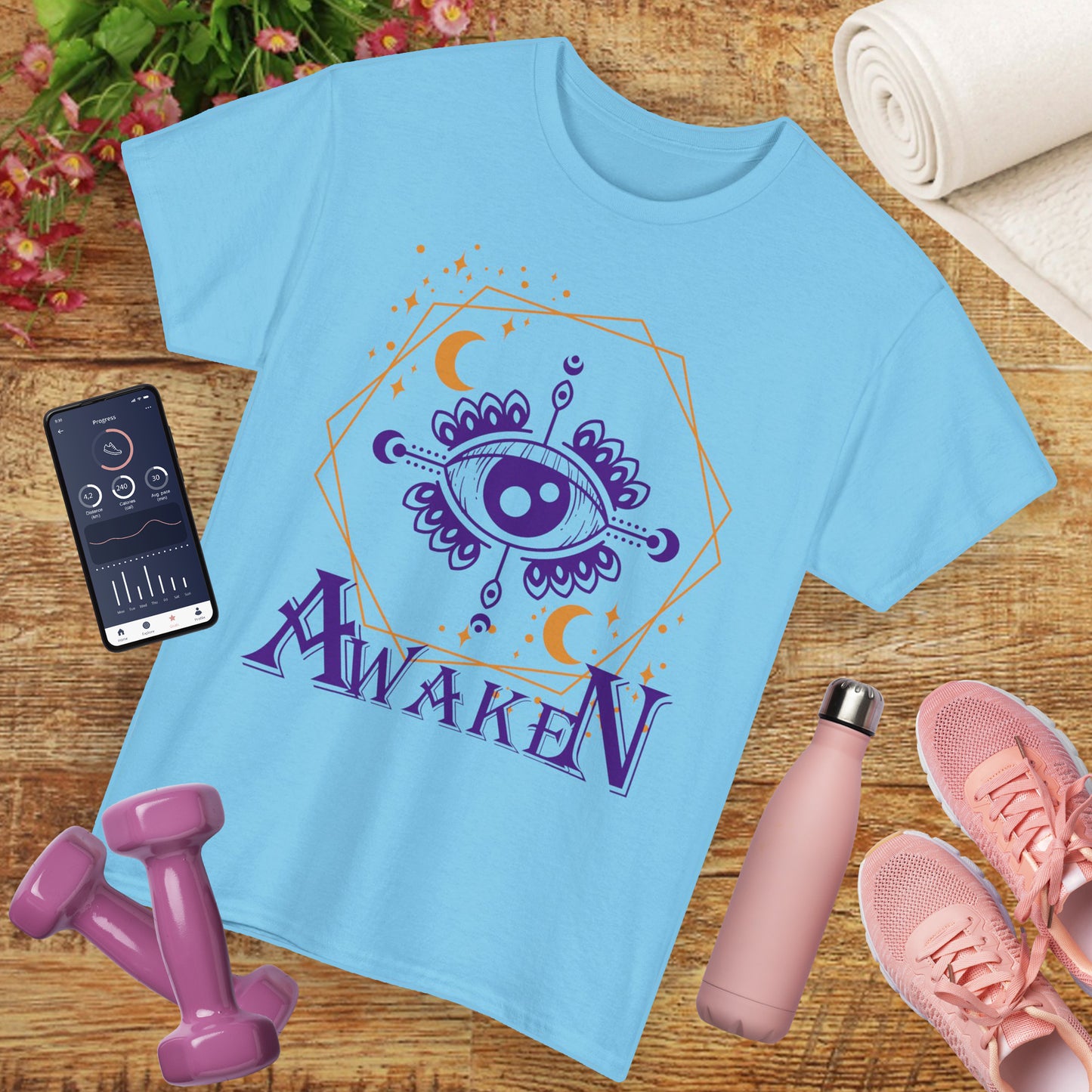 "Awaken" - "Third Eye" - Spiritual Heavy Cotton Tee