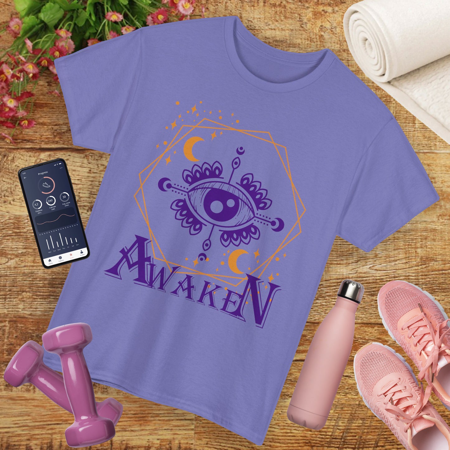 "Awaken" - "Third Eye" - Spiritual Heavy Cotton Tee