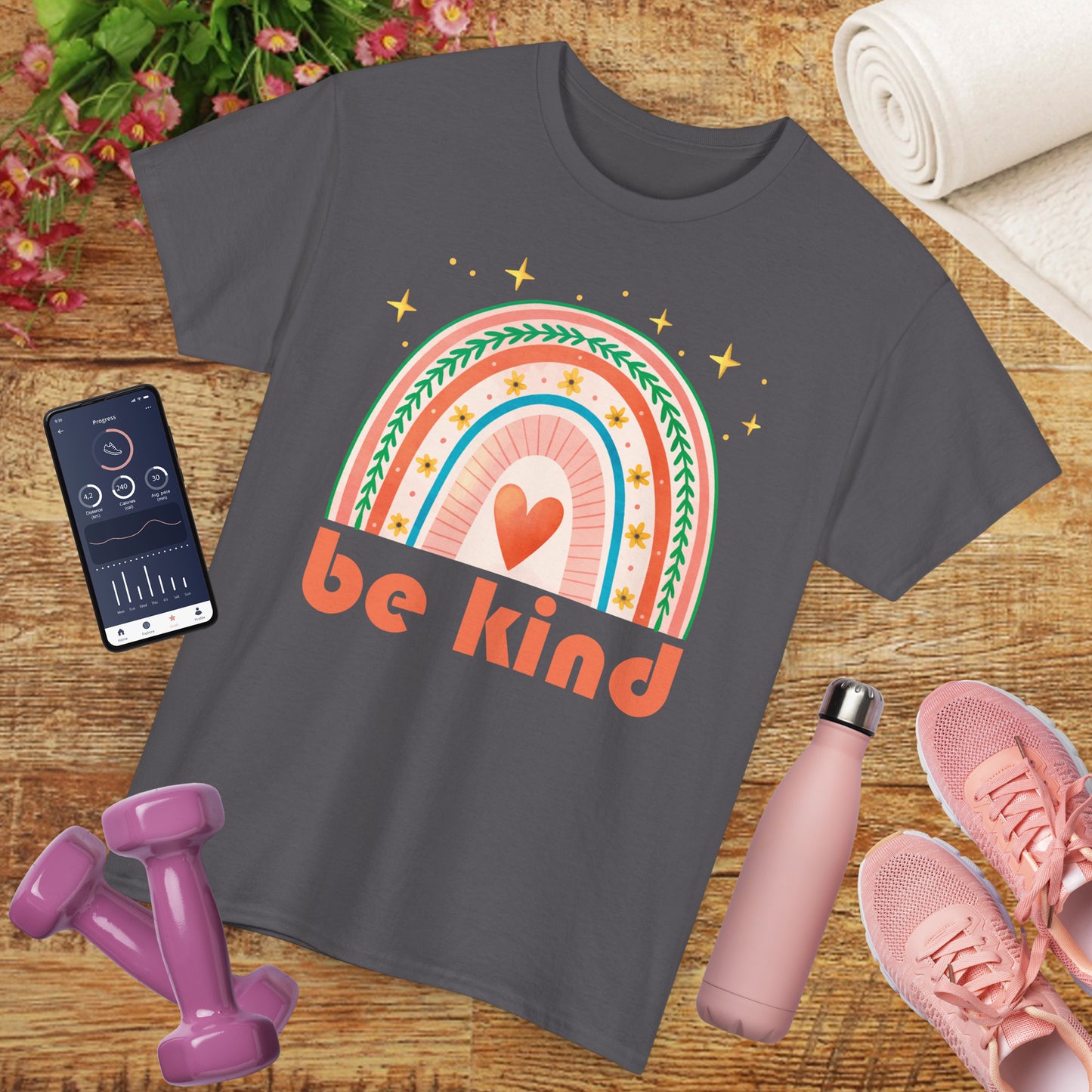 🌈Heart of Kindness Heavy Cotton Tee - Radiate Love in Every Hue