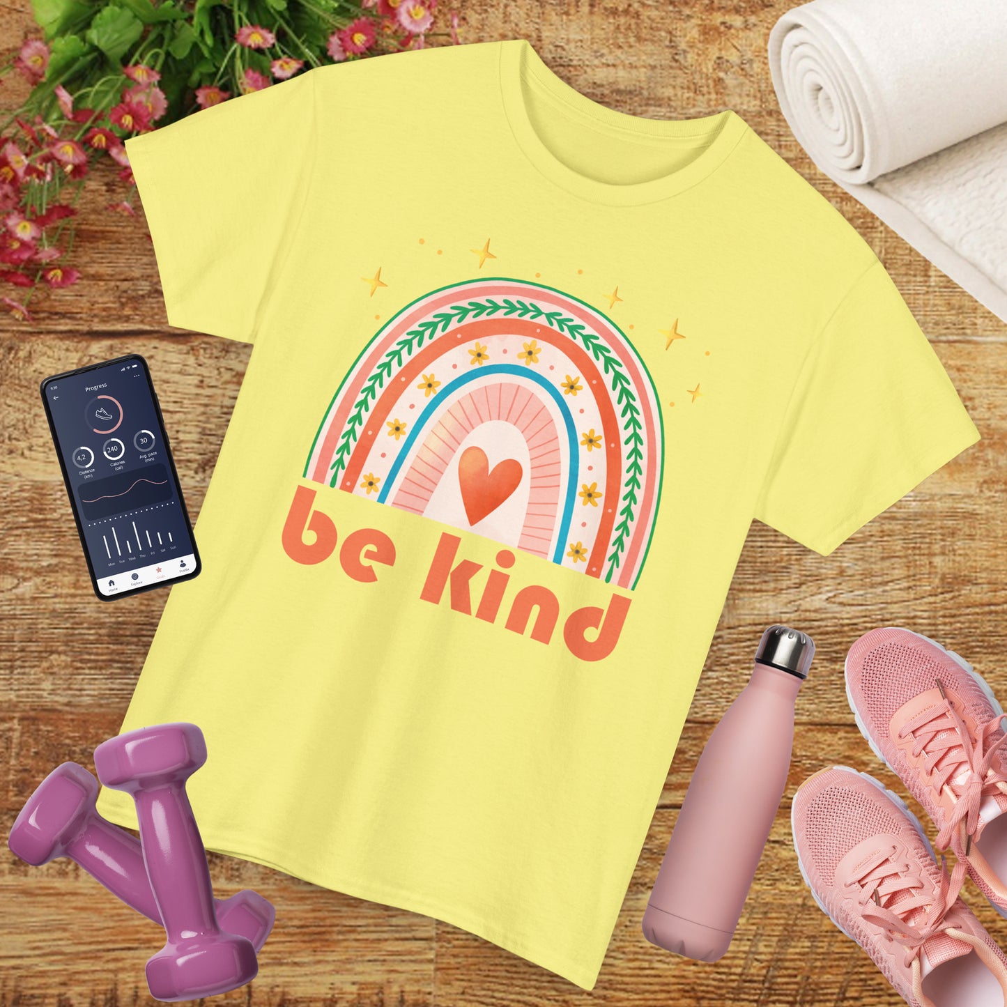 🌈Heart of Kindness Heavy Cotton Tee - Radiate Love in Every Hue