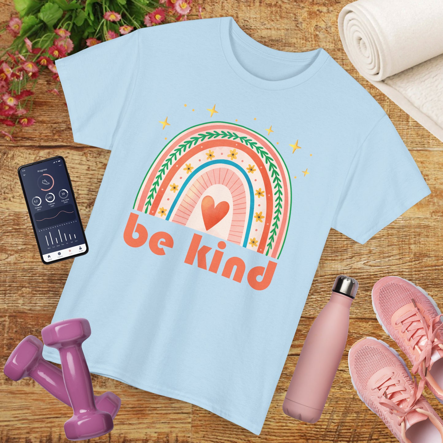 🌈Heart of Kindness Heavy Cotton Tee - Radiate Love in Every Hue