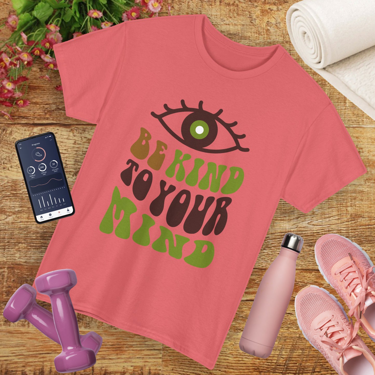 “Be Kind to Your Mind” Heavy Cotton Tee - Positive Vibes T-Shirt