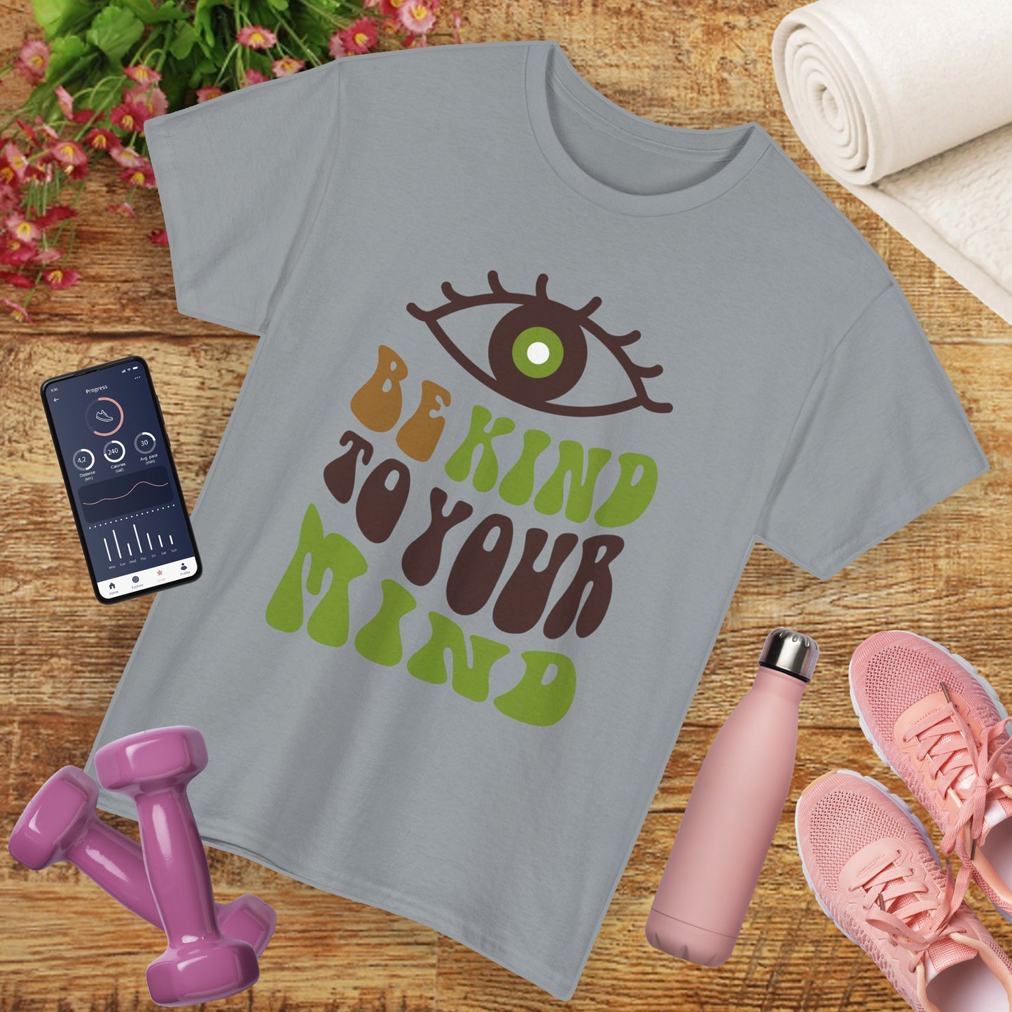 “Be Kind to Your Mind” Heavy Cotton Tee - Positive Vibes T-Shirt