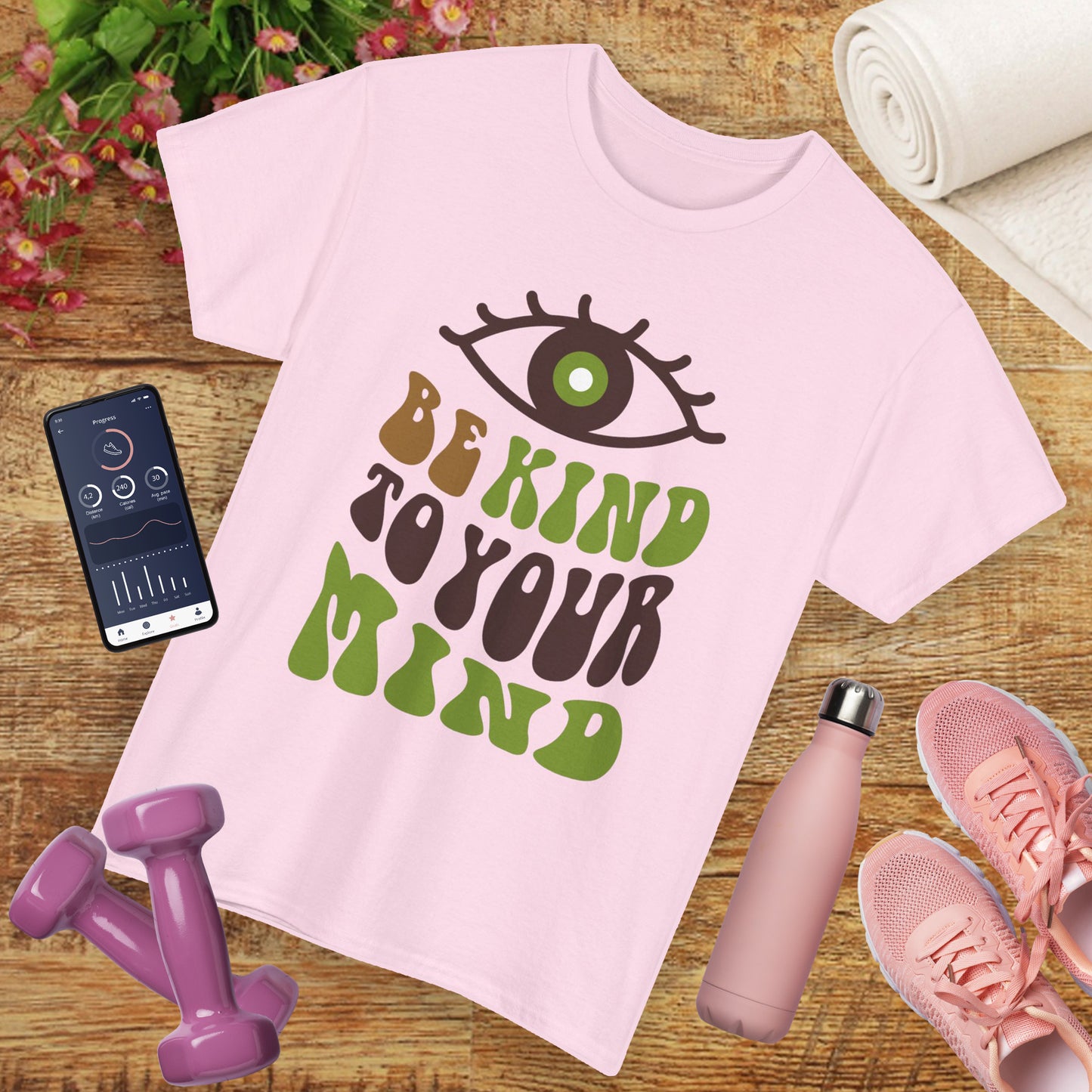 “Be Kind to Your Mind” Heavy Cotton Tee - Positive Vibes T-Shirt