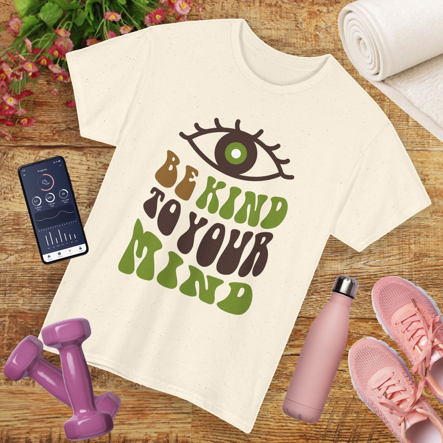 “Be Kind to Your Mind” Heavy Cotton Tee - Positive Vibes T-Shirt
