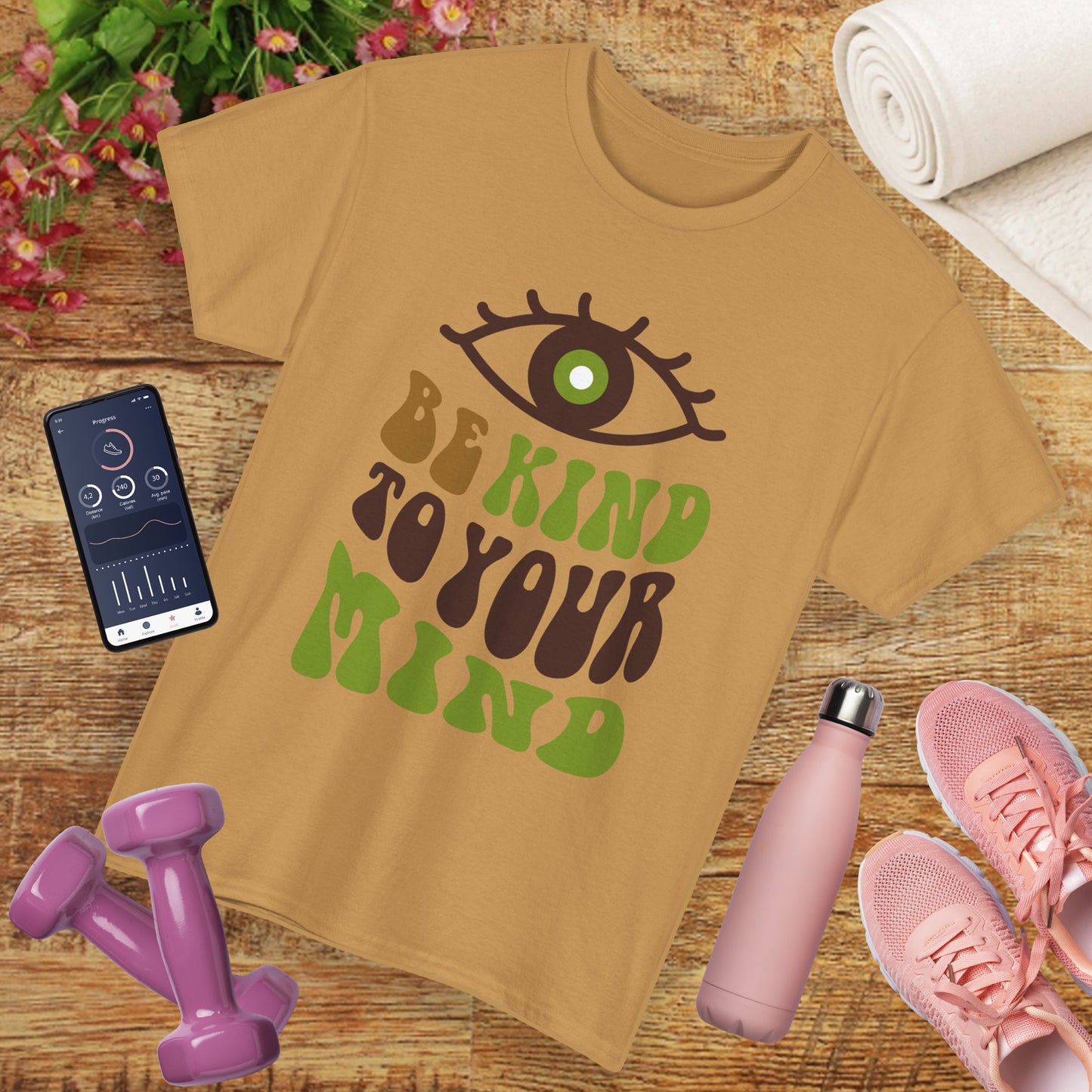 “Be Kind to Your Mind” Heavy Cotton Tee - Positive Vibes T-Shirt