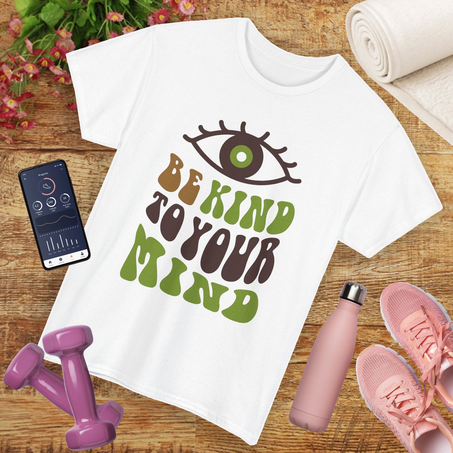 “Be Kind to Your Mind” Heavy Cotton Tee - Positive Vibes T-Shirt