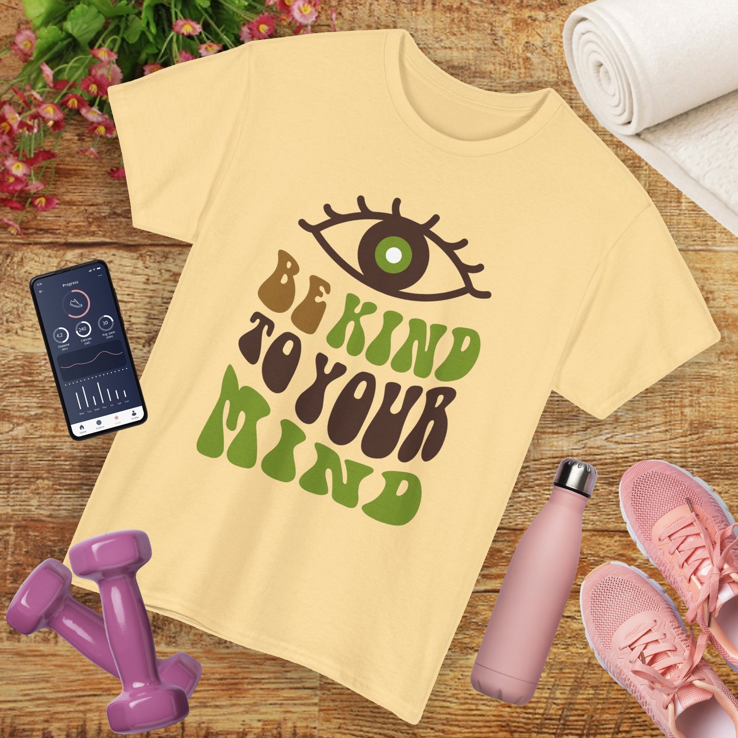 “Be Kind to Your Mind” Heavy Cotton Tee - Positive Vibes T-Shirt