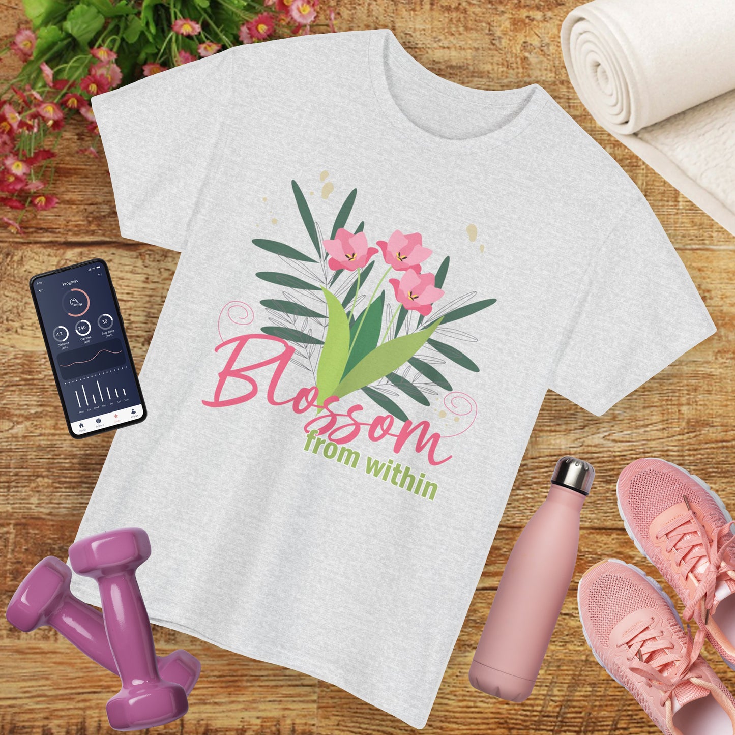 Inner Bloom Heavy Cotton Tee - Blossom From Within