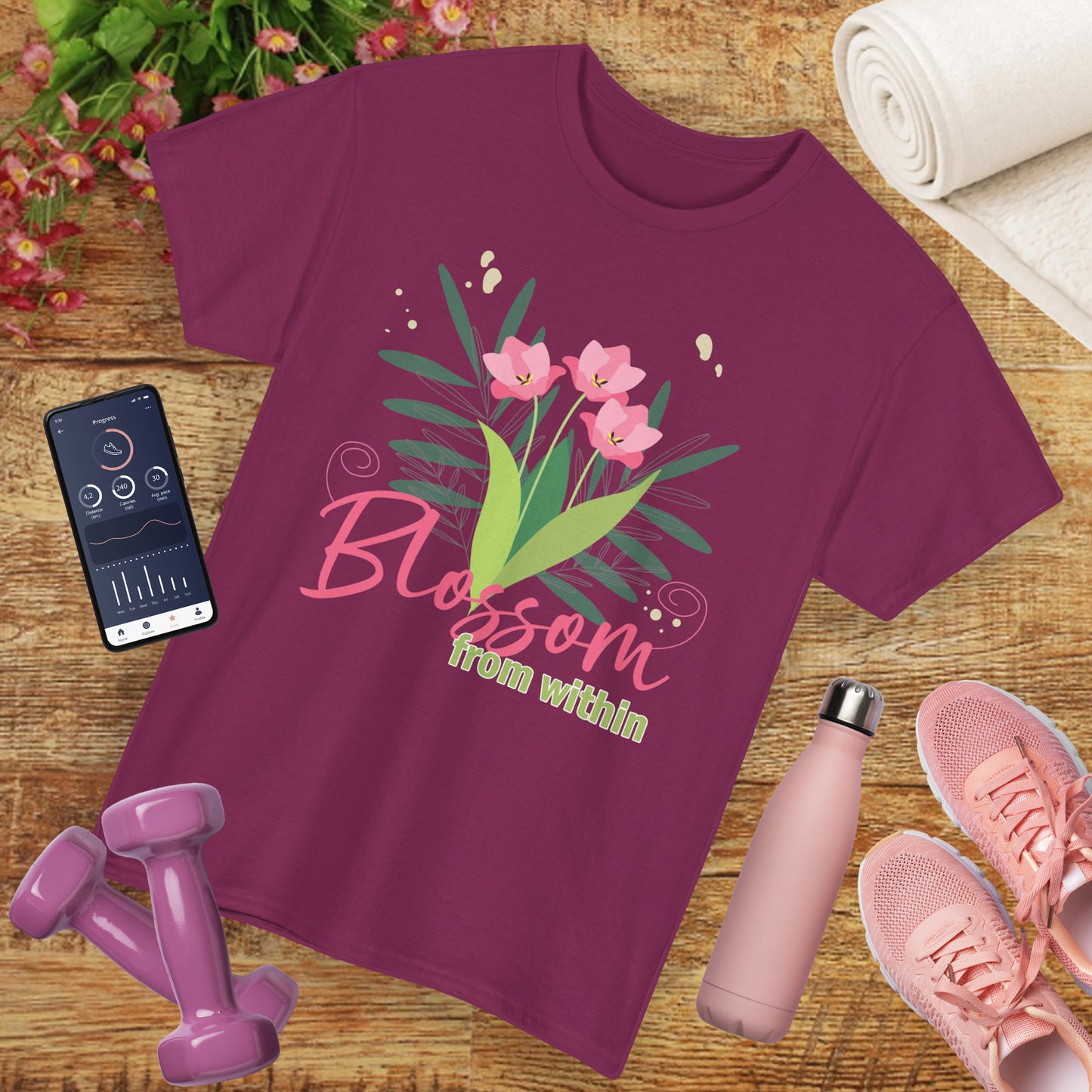 Inner Bloom Heavy Cotton Tee - Blossom From Within