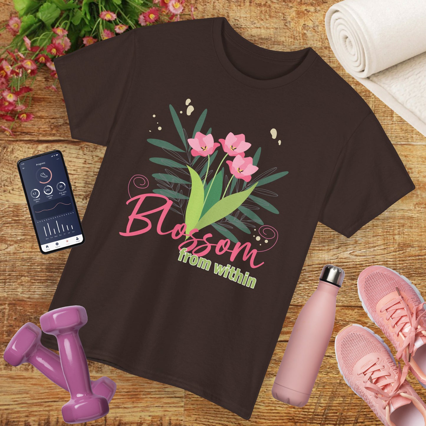 Inner Bloom Heavy Cotton Tee - Blossom From Within