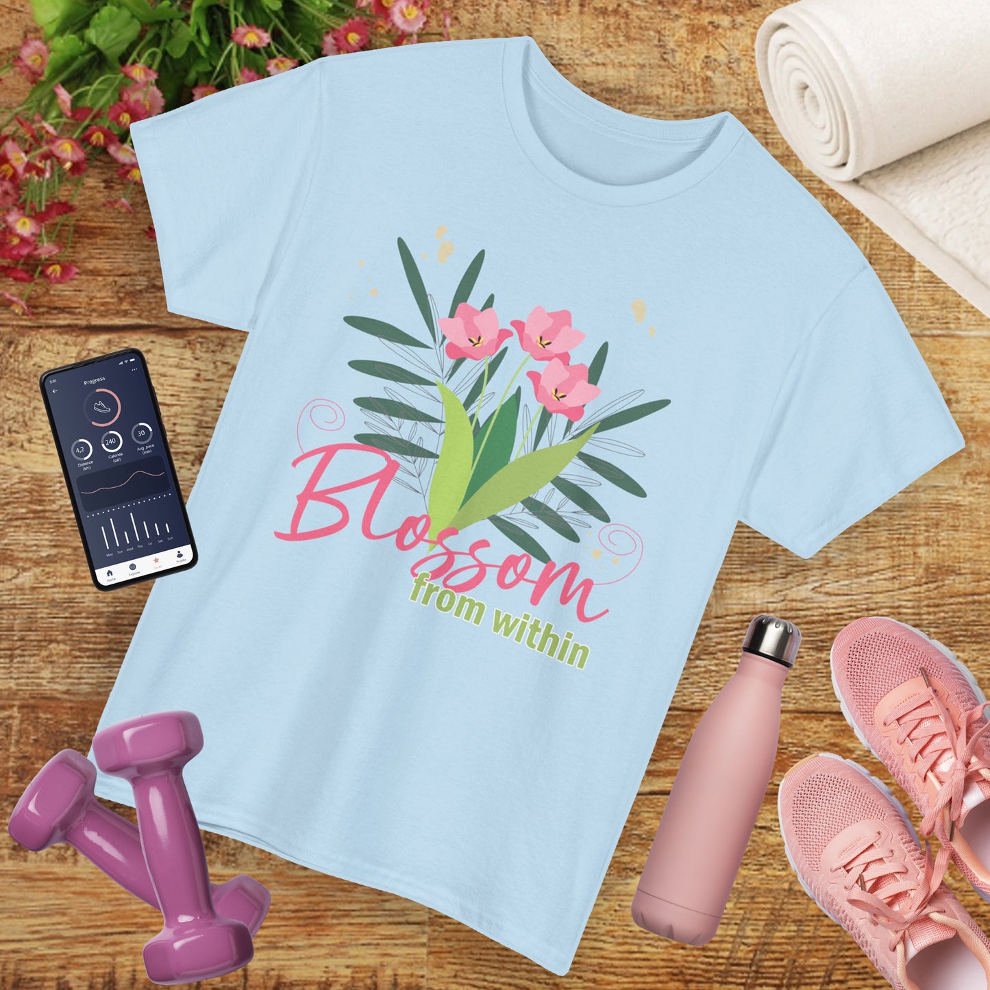 Inner Bloom Heavy Cotton Tee - Blossom From Within