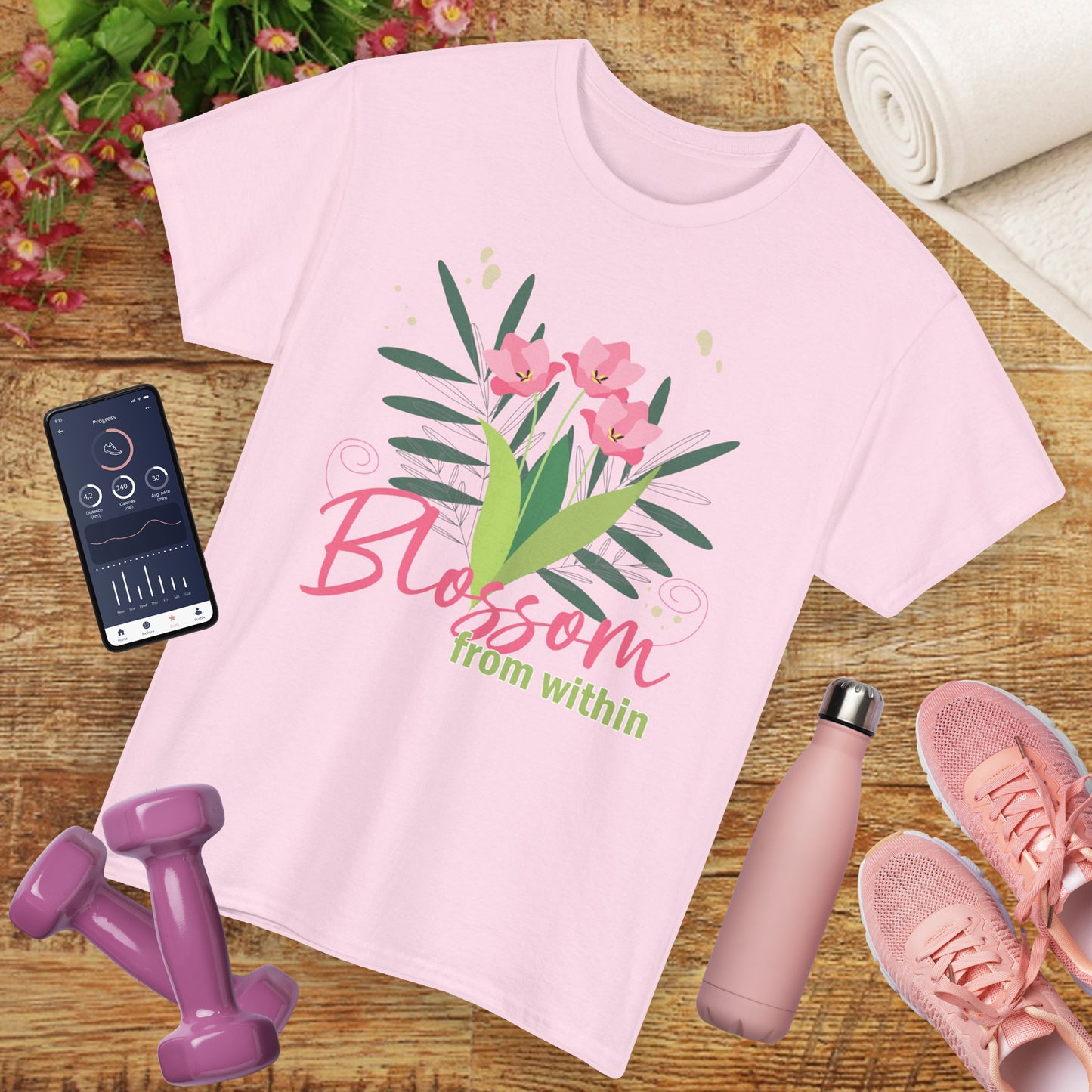 Inner Bloom Heavy Cotton Tee - Blossom From Within