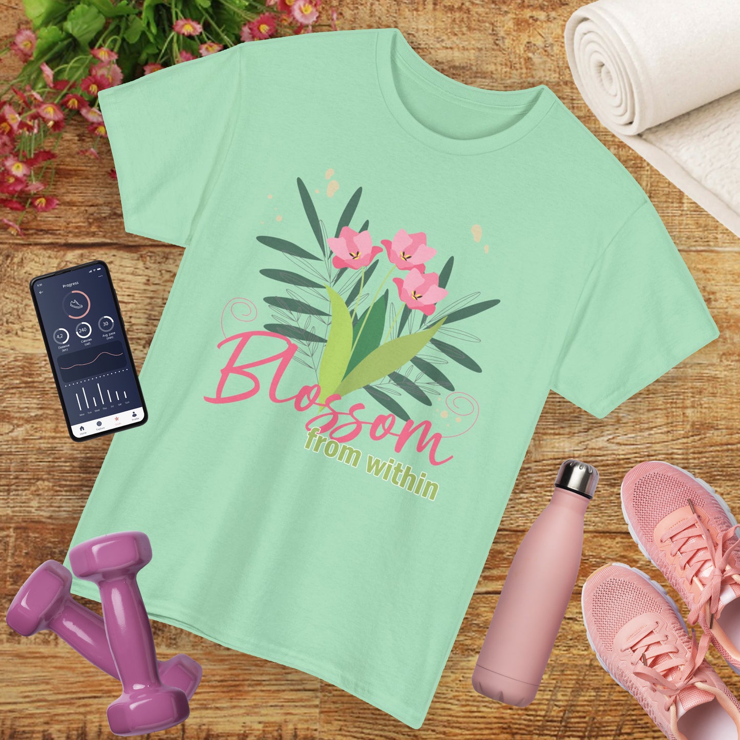 Inner Bloom Heavy Cotton Tee - Blossom From Within