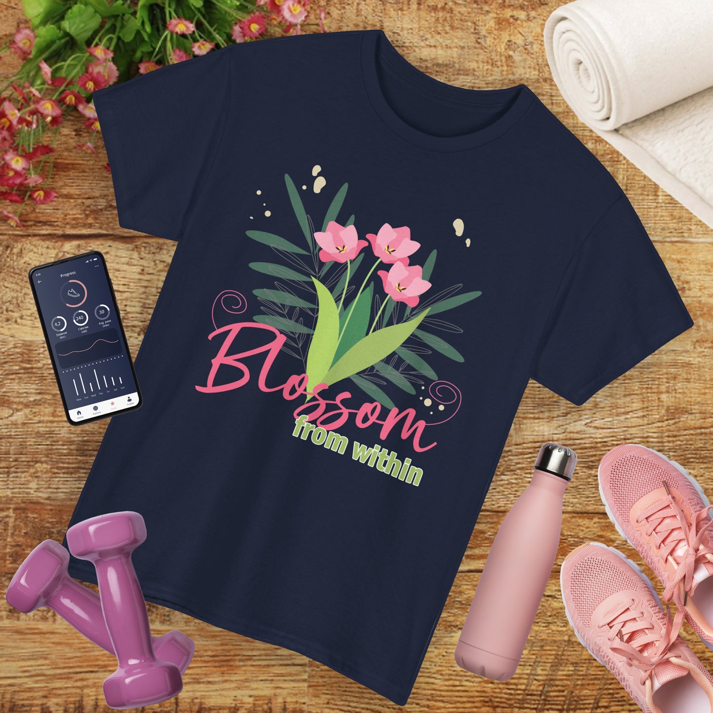 Inner Bloom Heavy Cotton Tee - Blossom From Within