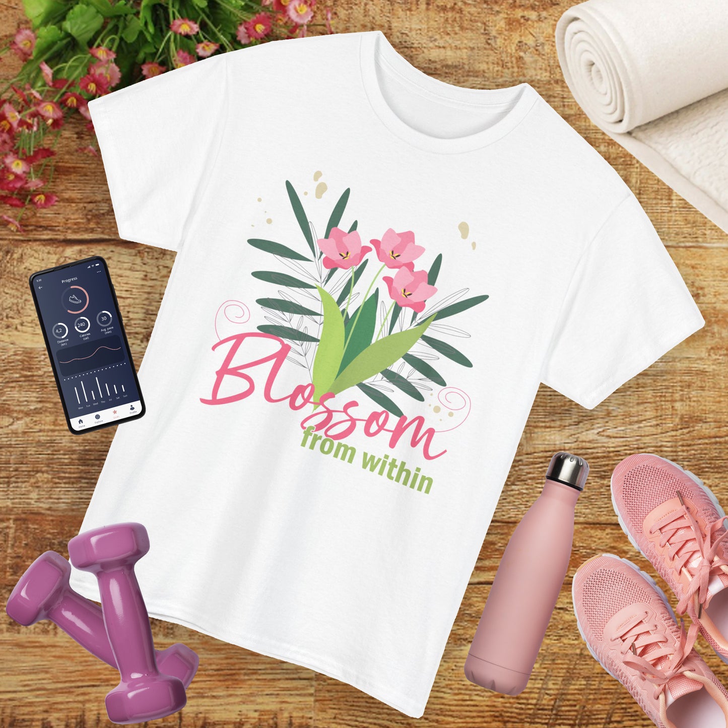 Inner Bloom Heavy Cotton Tee - Blossom From Within