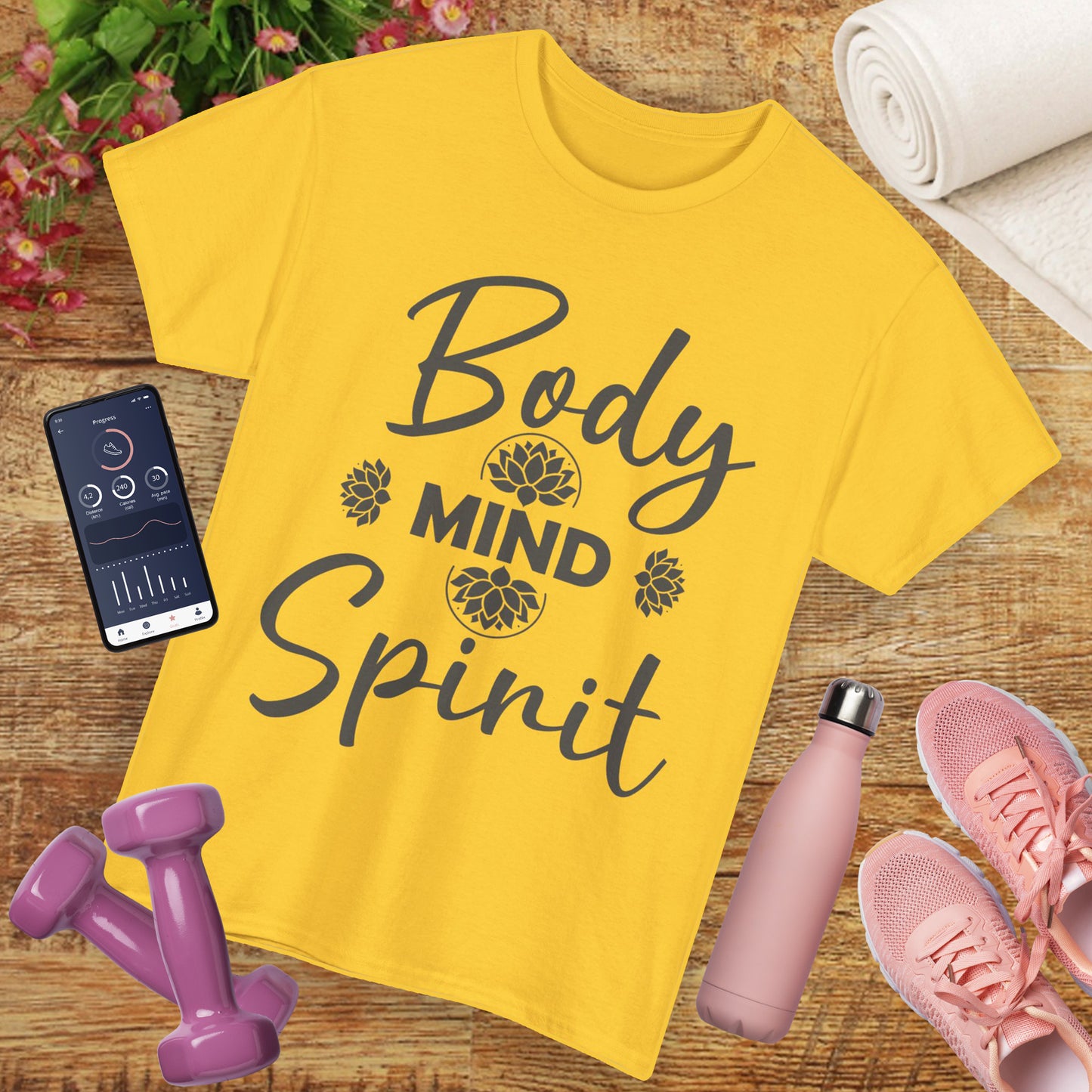 "Body • Mind • Spirit" - Align Your Energy Heavy Cotton Tee