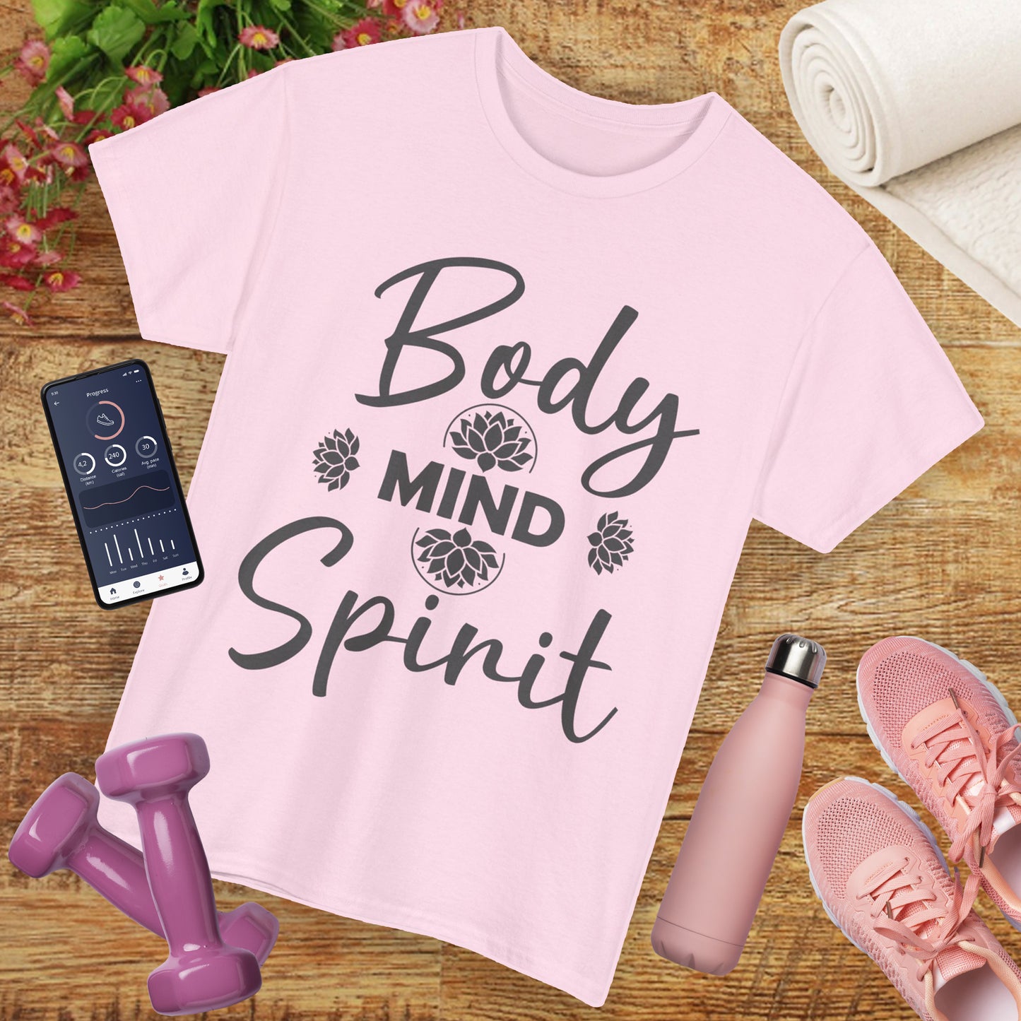 "Body • Mind • Spirit" - Align Your Energy Heavy Cotton Tee