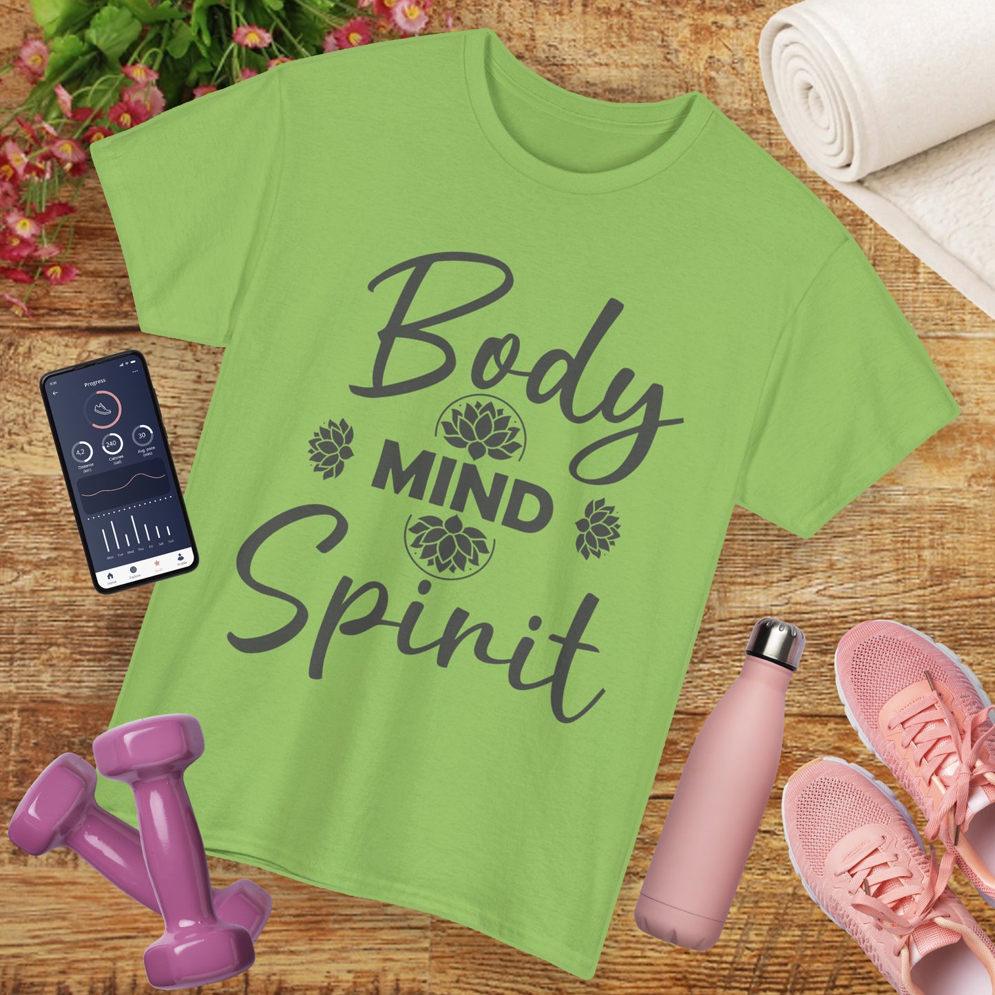 "Body • Mind • Spirit" - Align Your Energy Heavy Cotton Tee