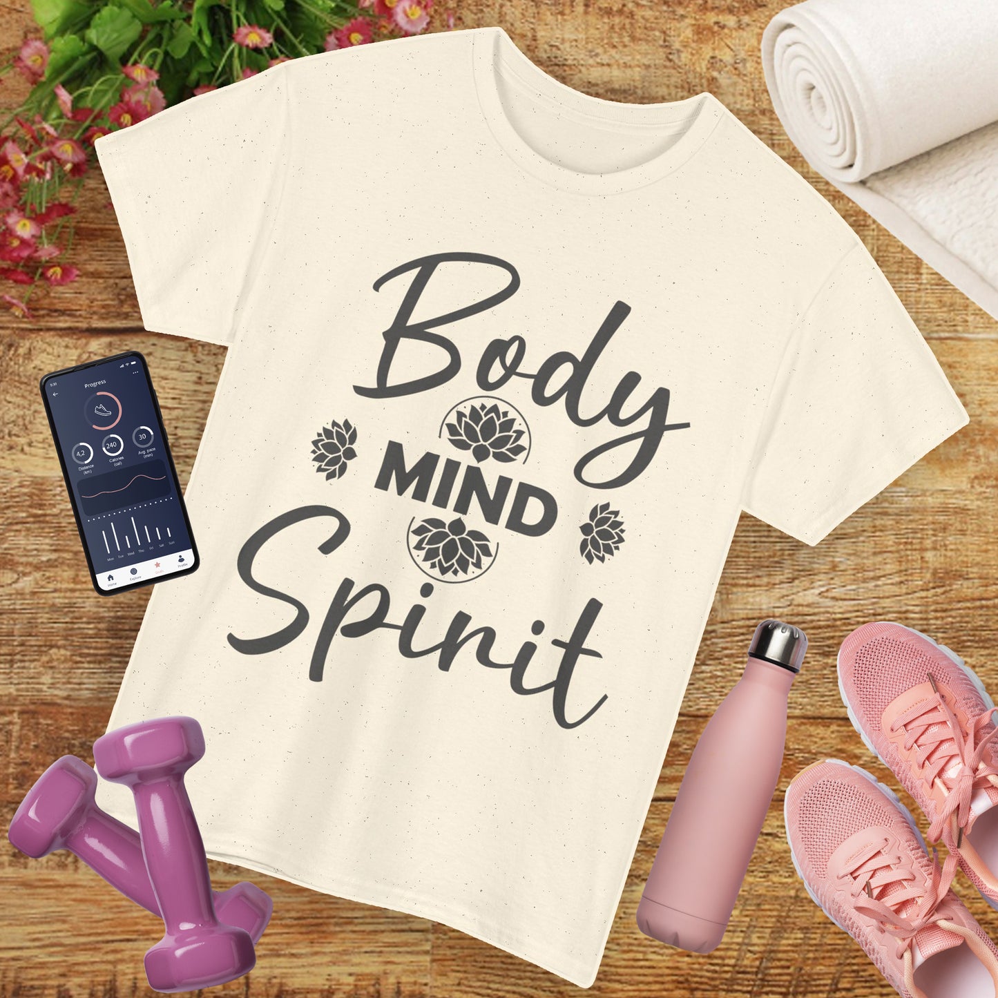 "Body • Mind • Spirit" - Align Your Energy Heavy Cotton Tee