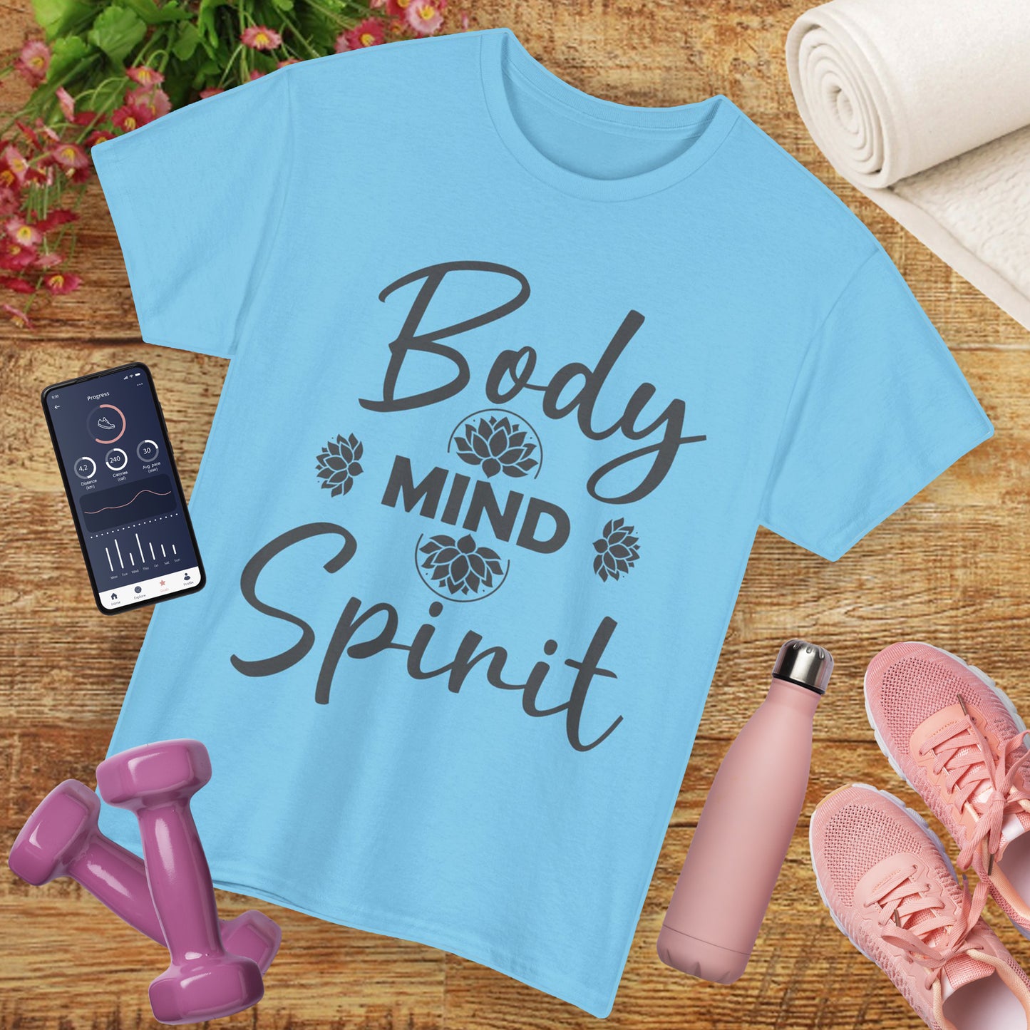 "Body • Mind • Spirit" - Align Your Energy Heavy Cotton Tee