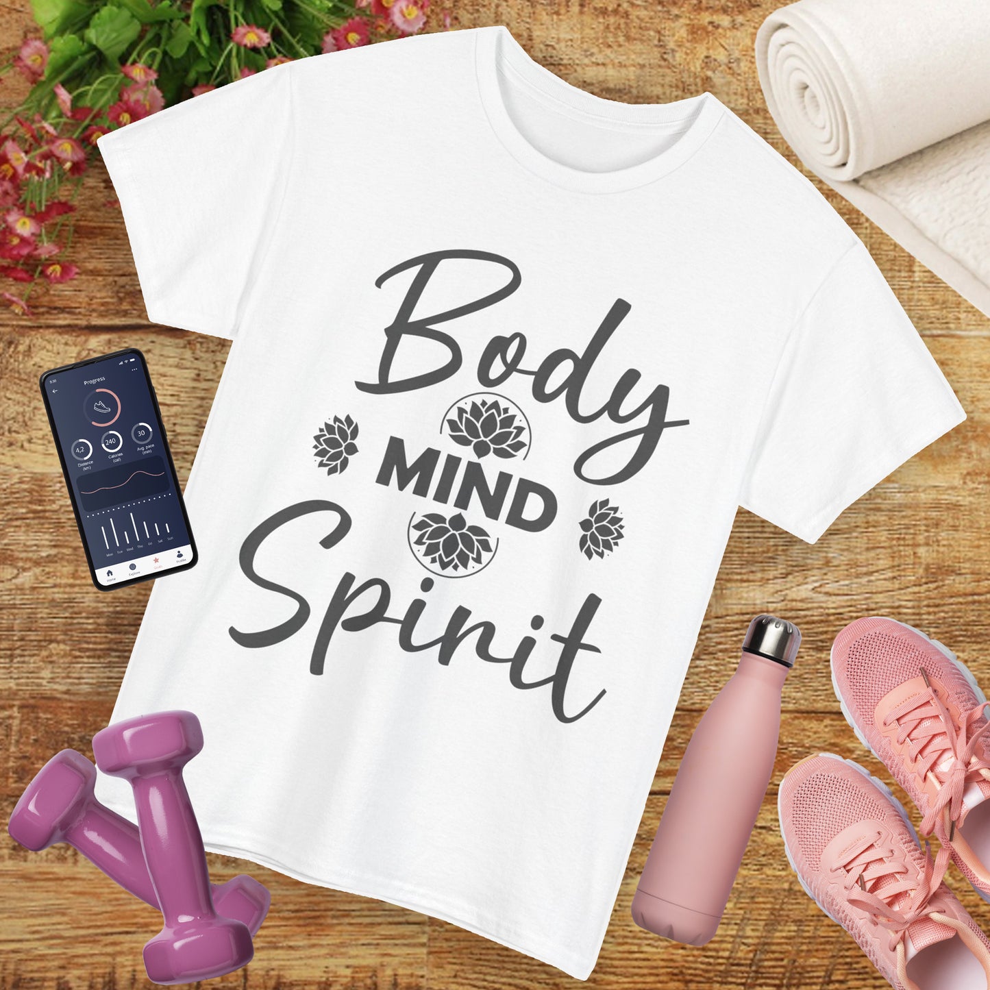 "Body • Mind • Spirit" - Align Your Energy Heavy Cotton Tee