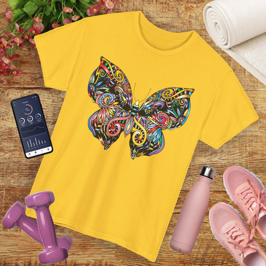 🦋Rebirth in Color Heavy Cotton Tee - Emerge, Evolve, Expand