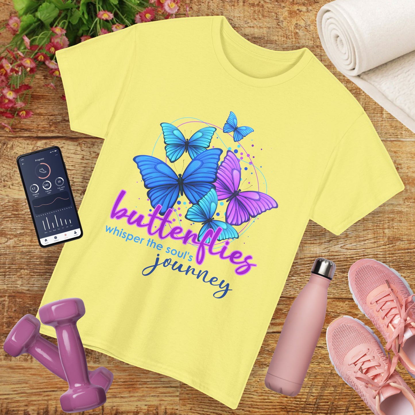 🦋Whisperflight Heavy Cotton Tee - Guided by Grace, Carried by Wings