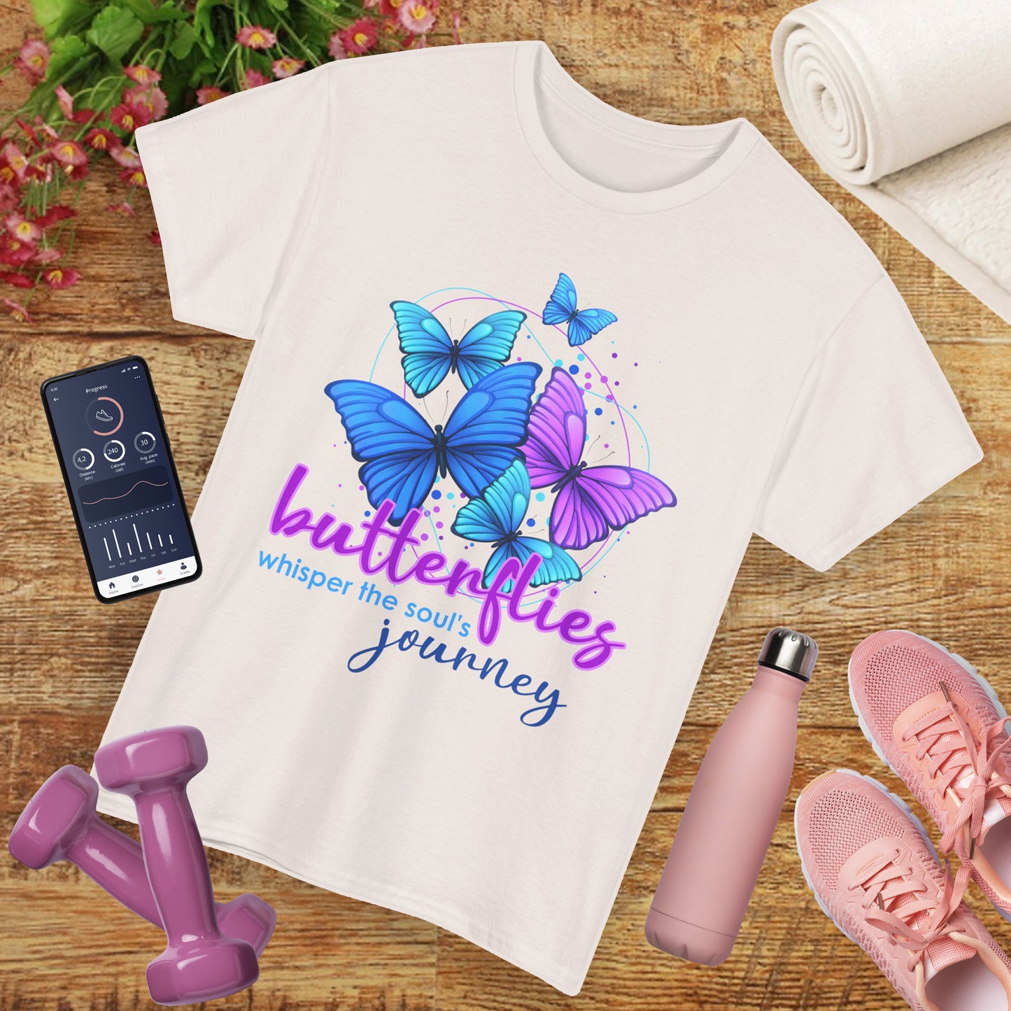 🦋Whisperflight Heavy Cotton Tee - Guided by Grace, Carried by Wings