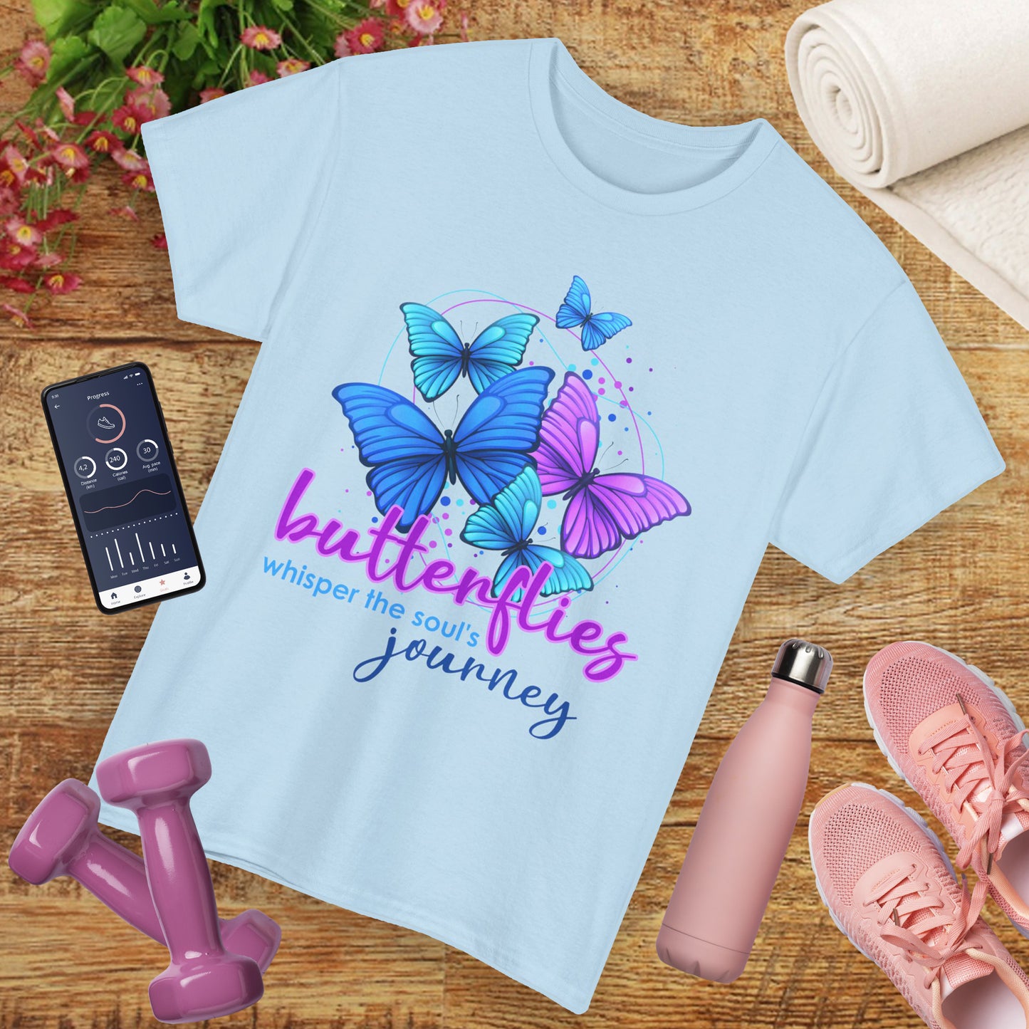 🦋Whisperflight Heavy Cotton Tee - Guided by Grace, Carried by Wings