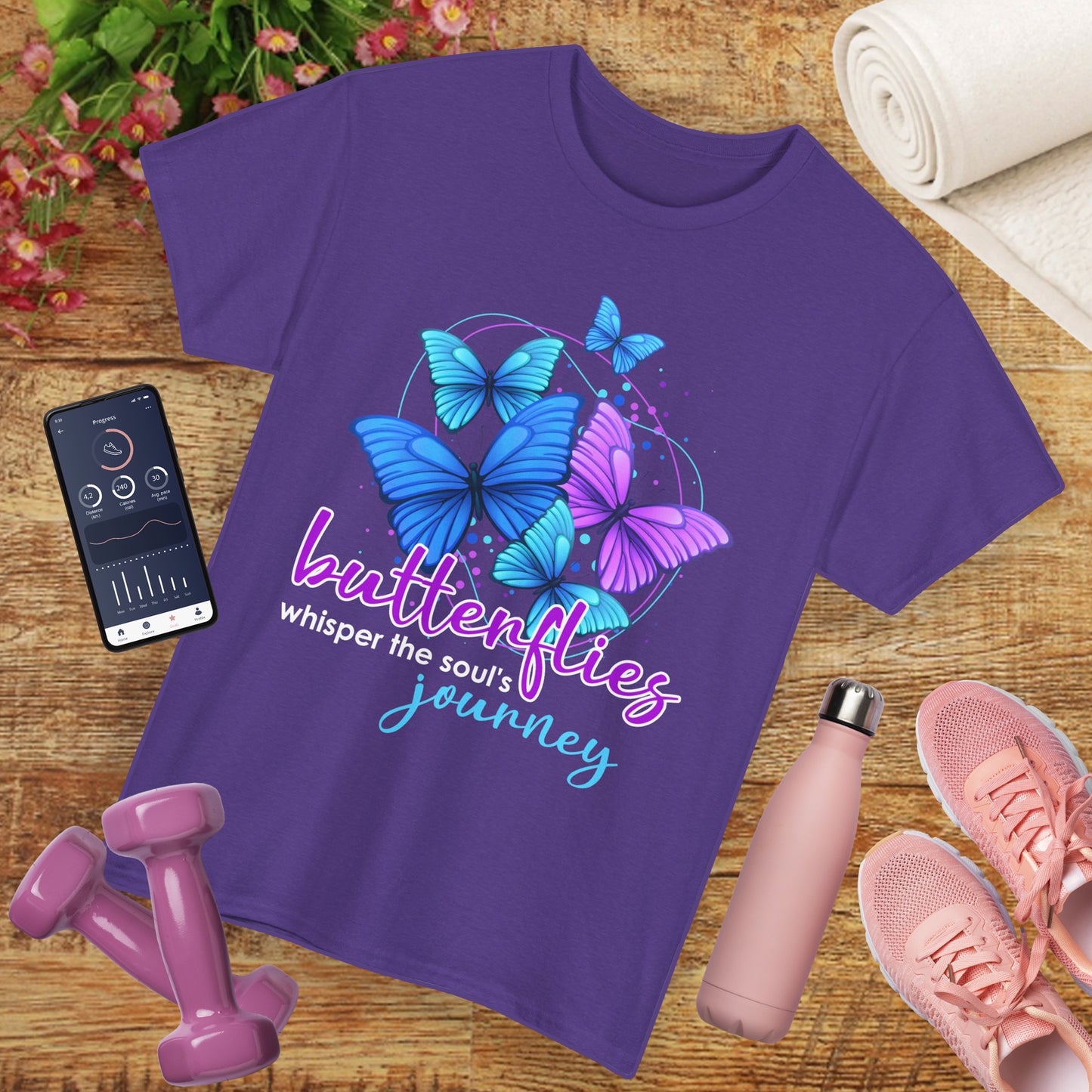 🦋Whisperflight Heavy Cotton Tee - Guided by Grace, Carried by Wings