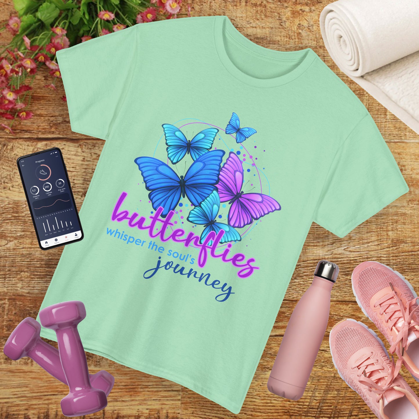 🦋Whisperflight Heavy Cotton Tee - Guided by Grace, Carried by Wings