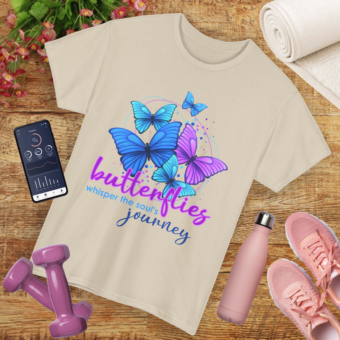 🦋Whisperflight Heavy Cotton Tee - Guided by Grace, Carried by Wings