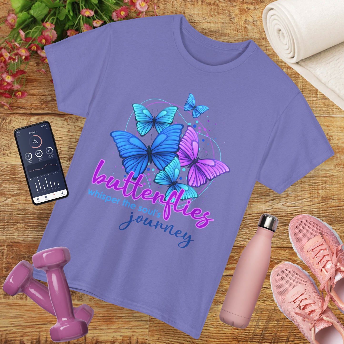 🦋Whisperflight Heavy Cotton Tee - Guided by Grace, Carried by Wings