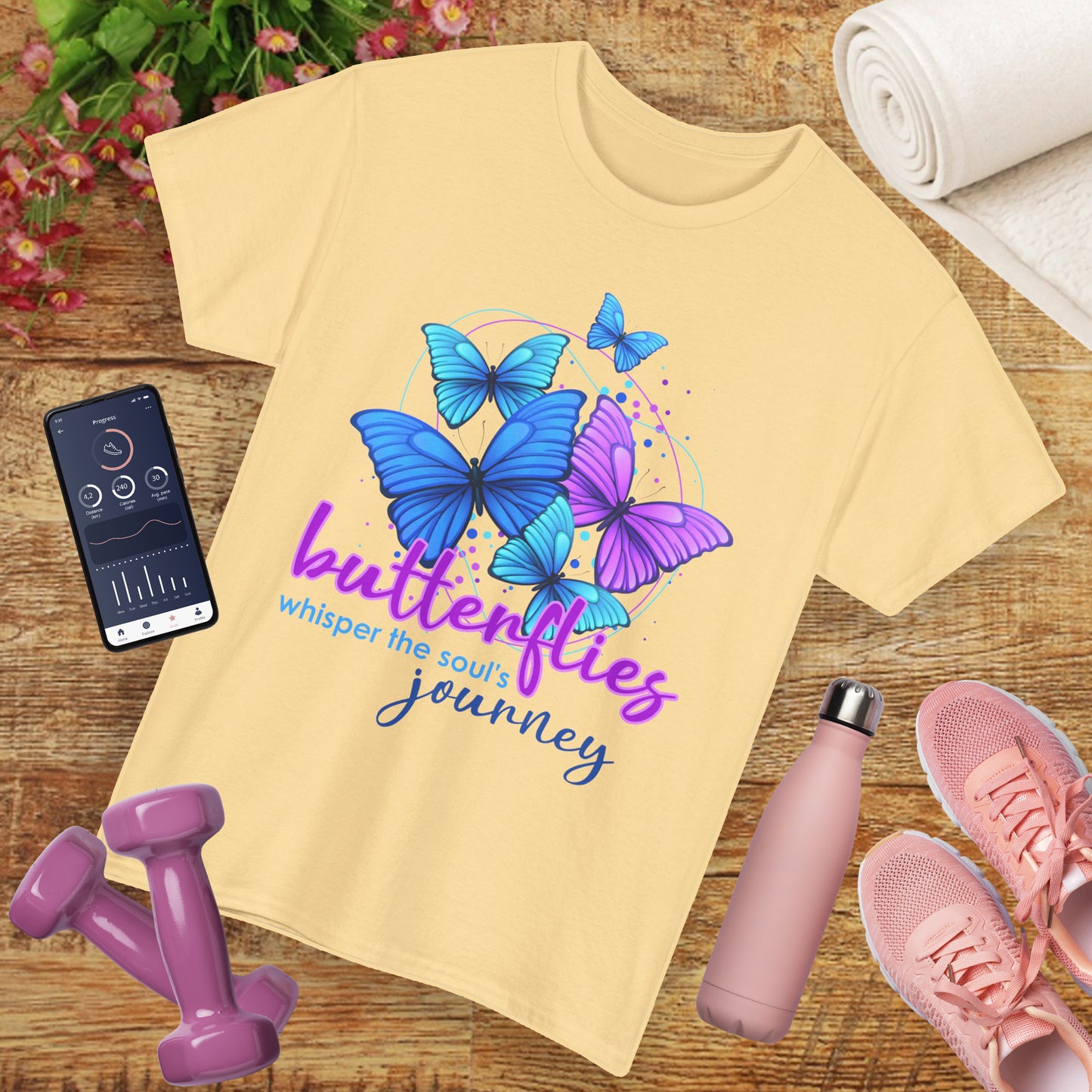 🦋Whisperflight Heavy Cotton Tee - Guided by Grace, Carried by Wings