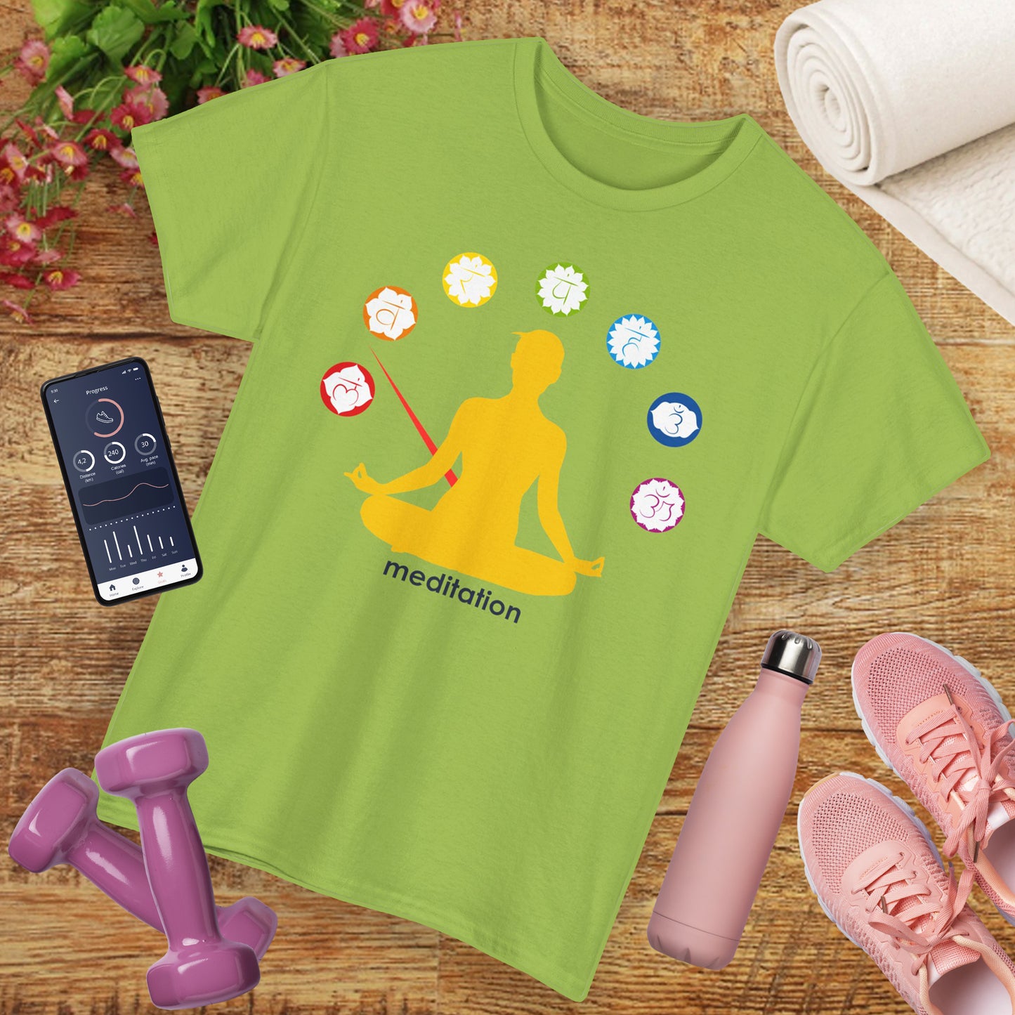 🧭ChakraMeter Heavy Cotton Tee - Align Through Meditation