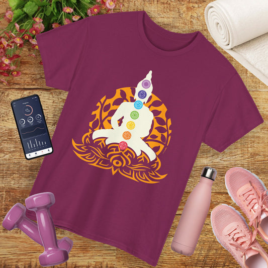 Lotus Awakening Heavy Cotton Tee - Where Stillness Speaks Volumes