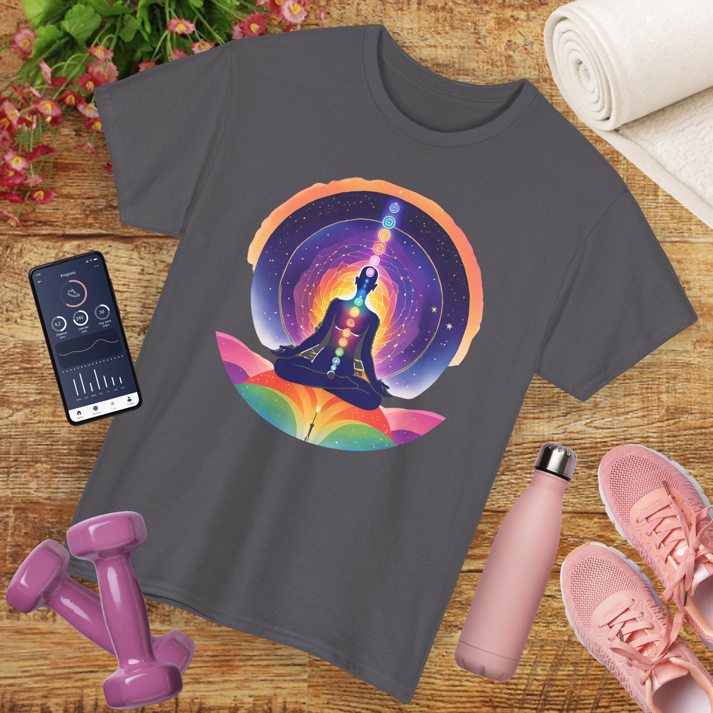 Chakra Universe Heavy Cotton Tee - Awakened Alignment