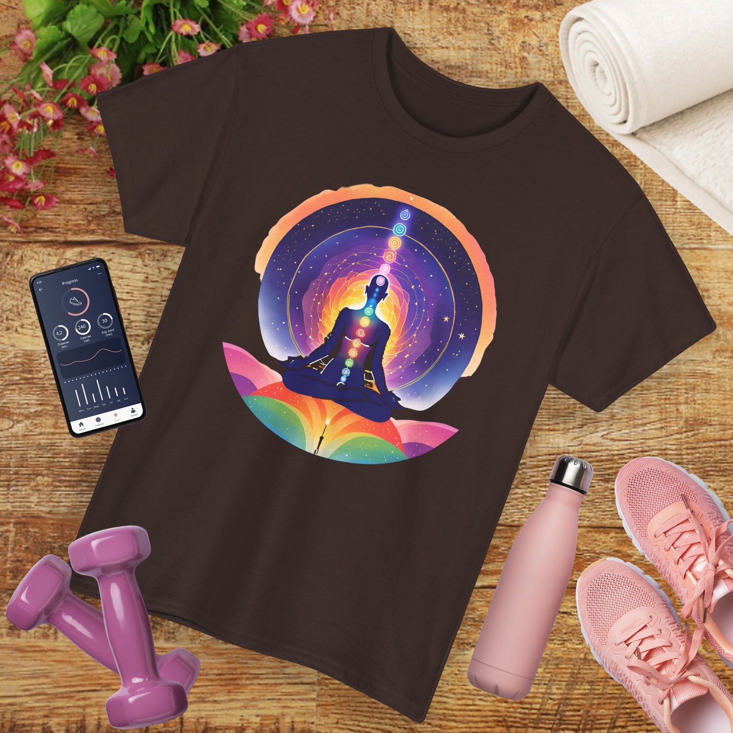 Chakra Universe Heavy Cotton Tee - Awakened Alignment