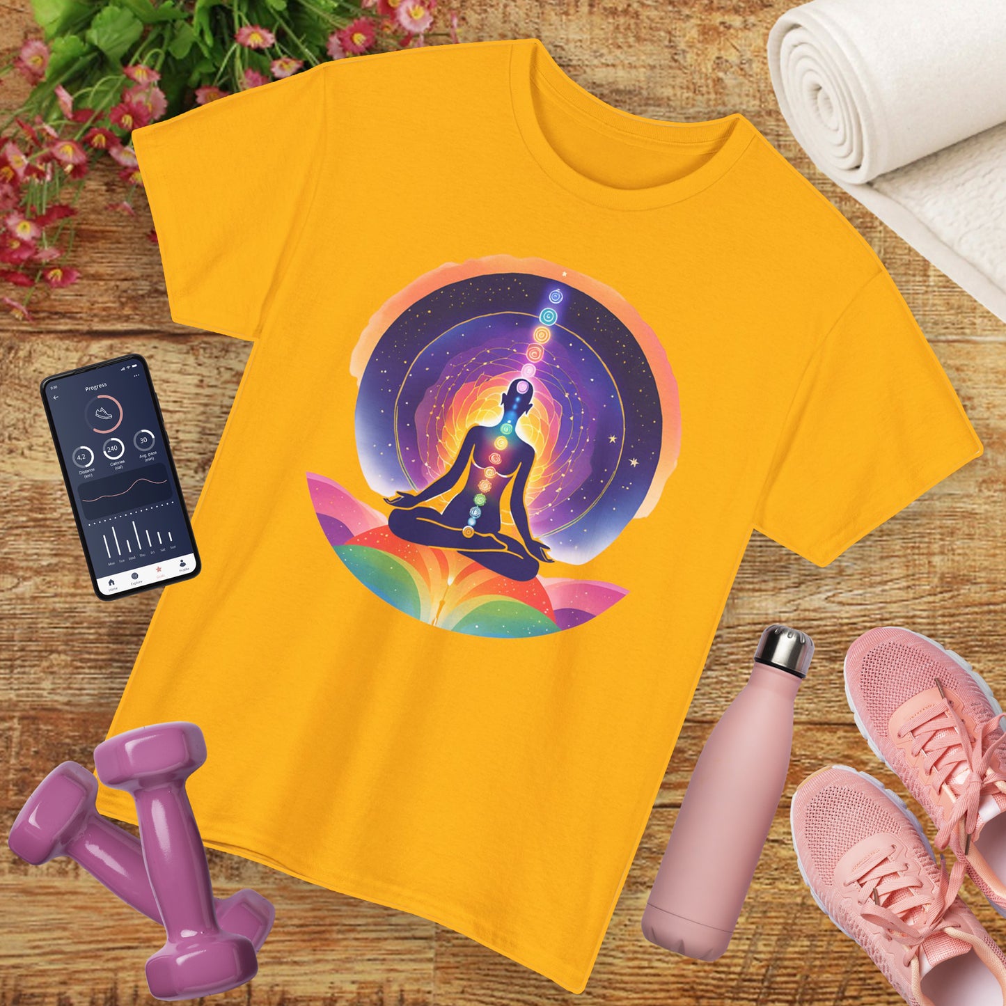 Chakra Universe Heavy Cotton Tee - Awakened Alignment
