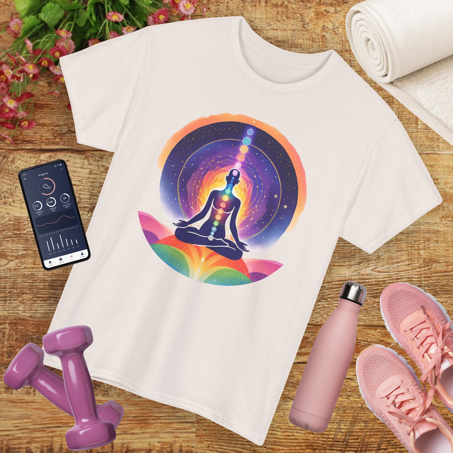 Chakra Universe Heavy Cotton Tee - Awakened Alignment