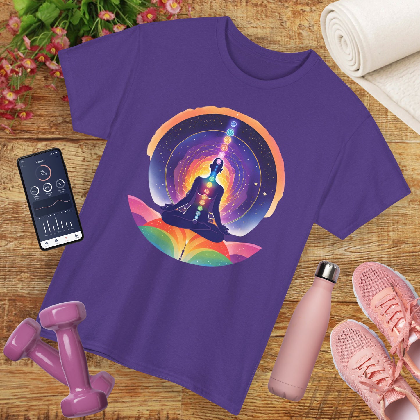 Chakra Universe Heavy Cotton Tee - Awakened Alignment
