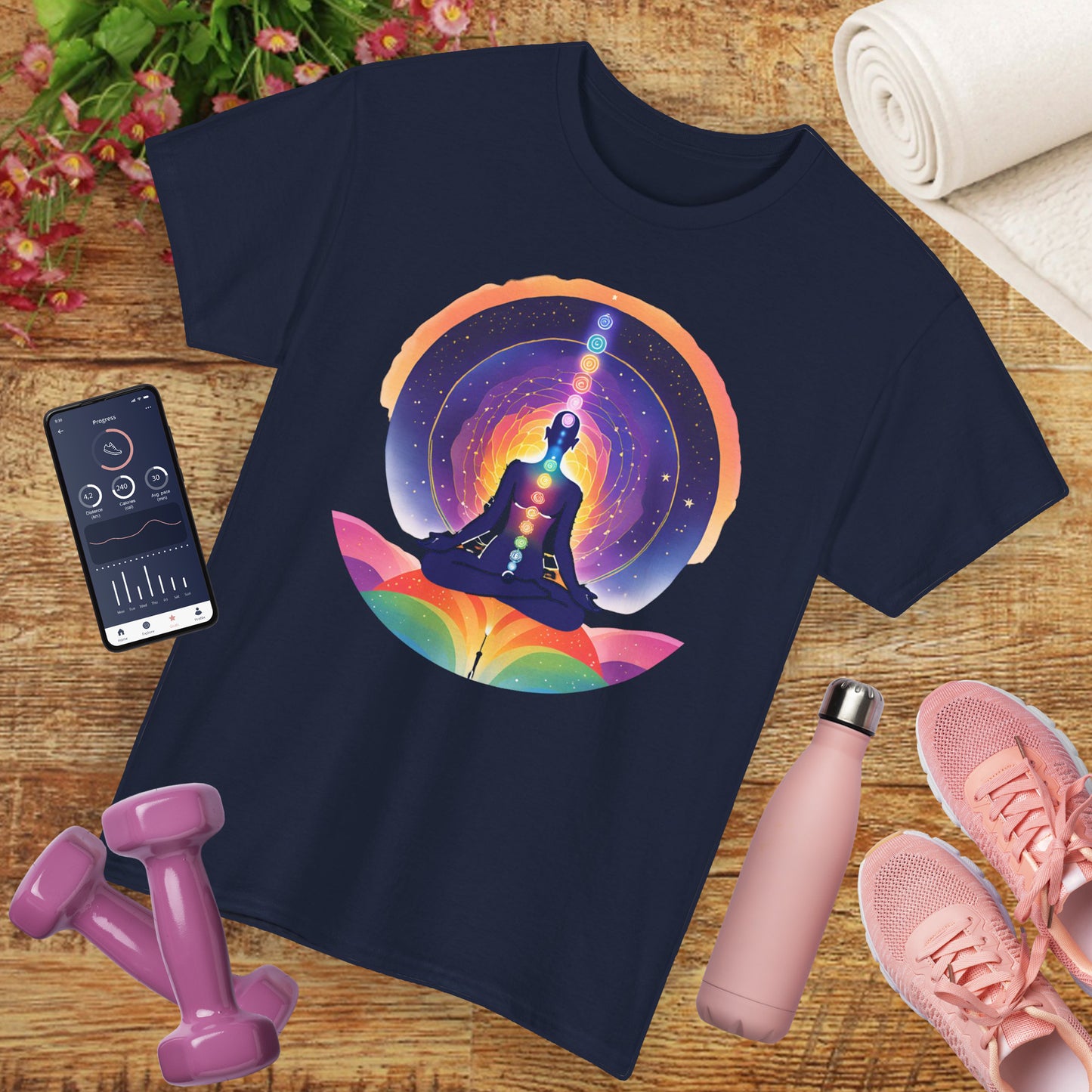 Chakra Universe Heavy Cotton Tee - Awakened Alignment