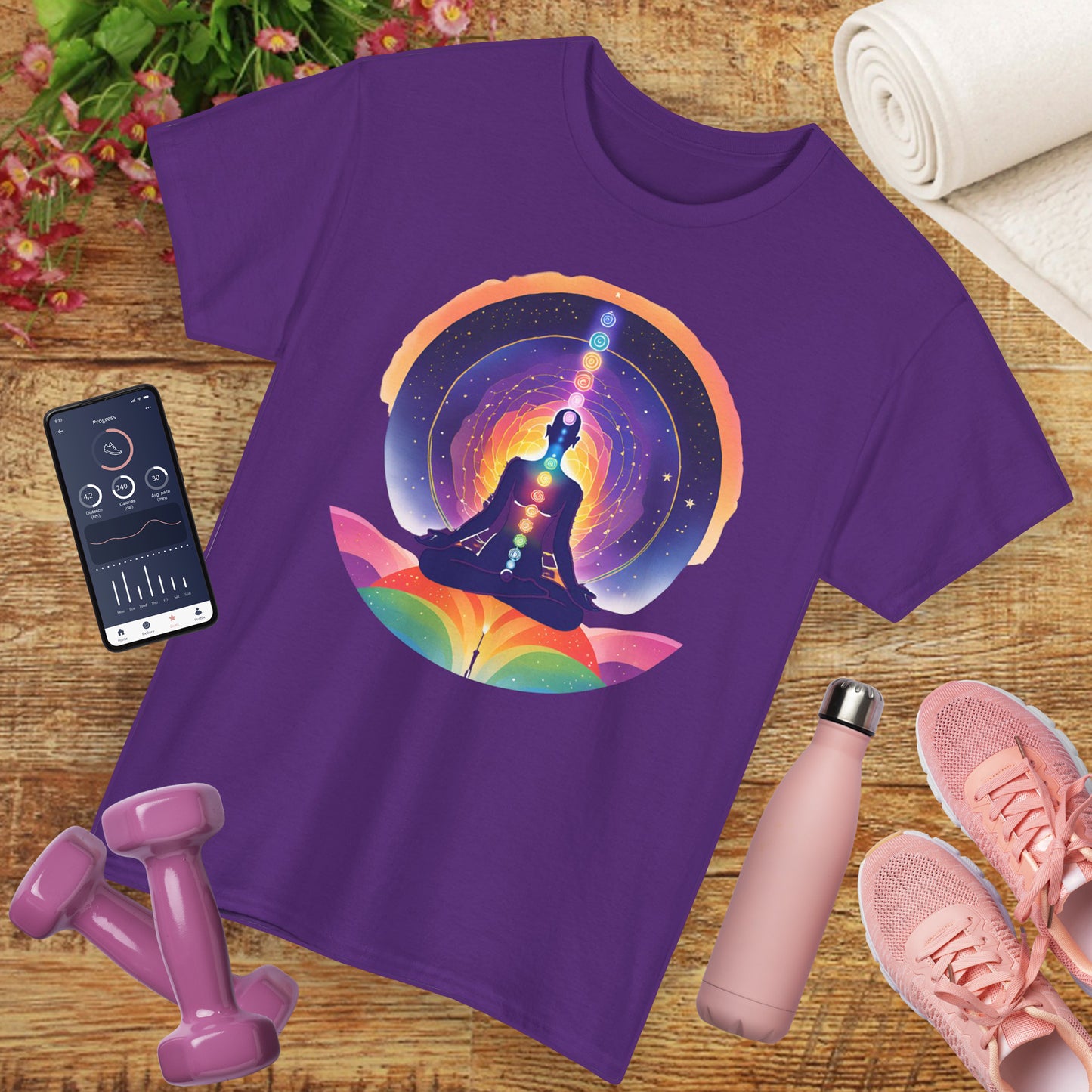 Chakra Universe Heavy Cotton Tee - Awakened Alignment
